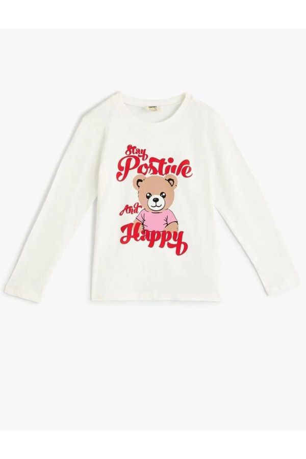 Koton Koton Girl Sweatshirt Ecru 5wkg10248ak