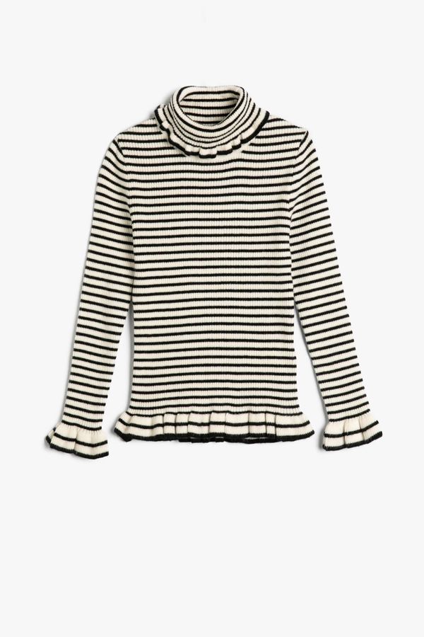 Koton Koton Girls Black Striped Sweater