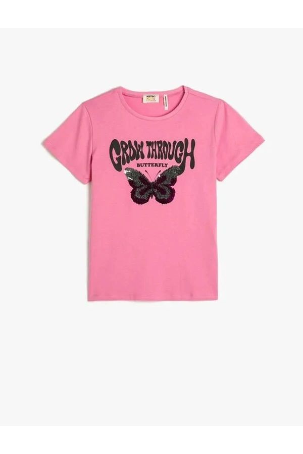 Koton Koton Girls' T-shirt Pink 3skg10252ak