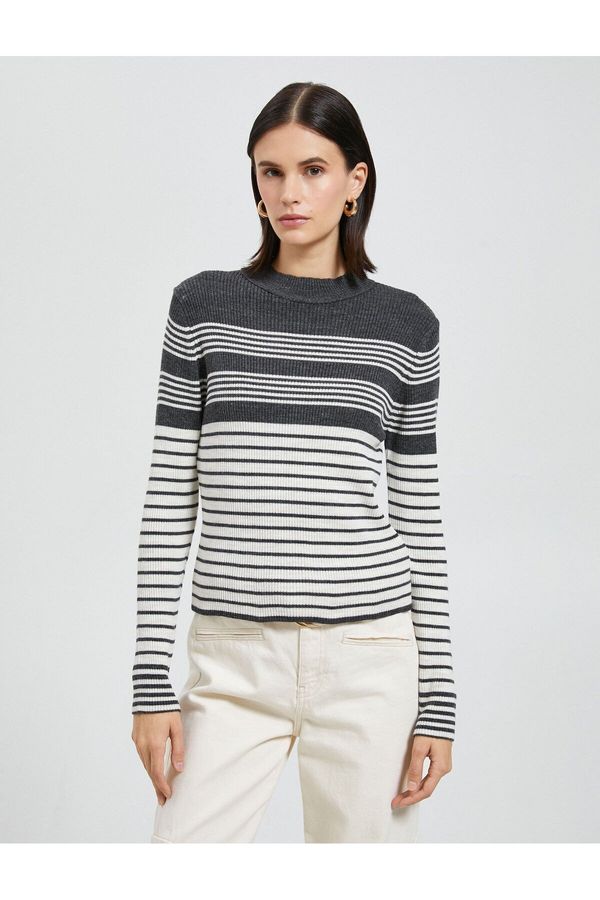 Koton Koton Half Turtleneck Sweater Knitwear Slim Fit Cashmere Textured