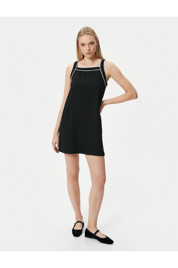 Koton Koton Halter Neck Dress Mini Strap Ribbon Detail