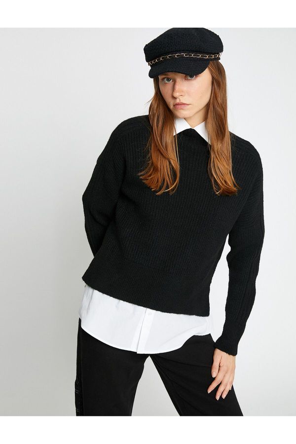 Koton Koton High Collar Knitwear Sweater Long Sleeve