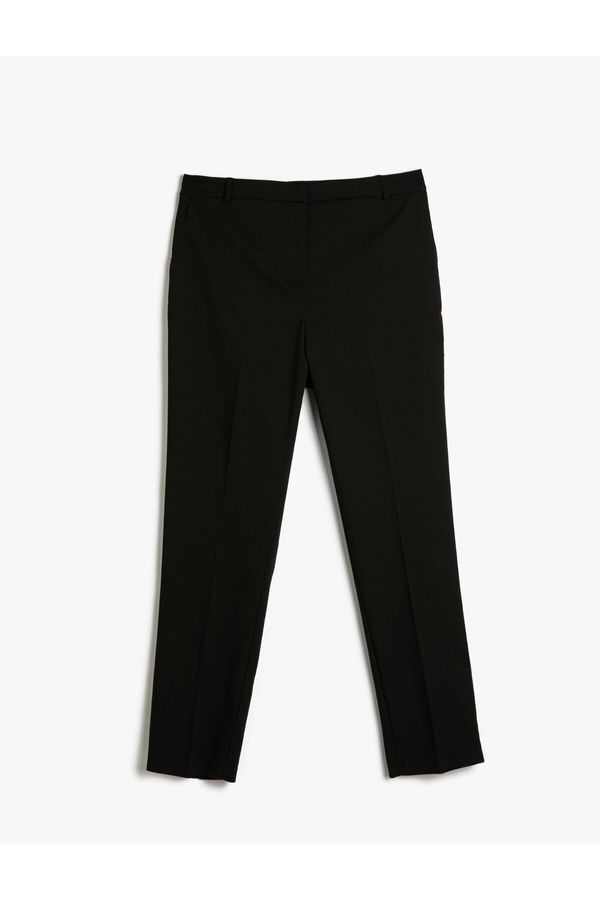 Koton Koton High Waist Cigarette Fabric Trousers