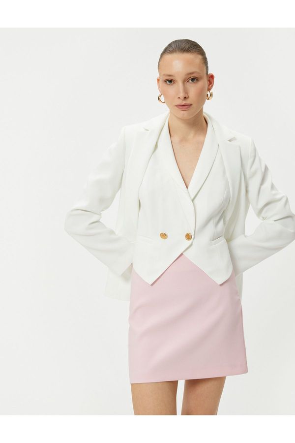 Koton Koton High Waist Mini Pencil Skirt