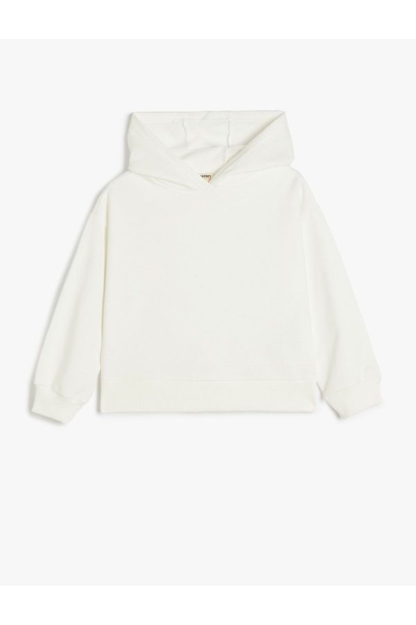 Koton Koton Hooded Long Sleeve Sweatshirt