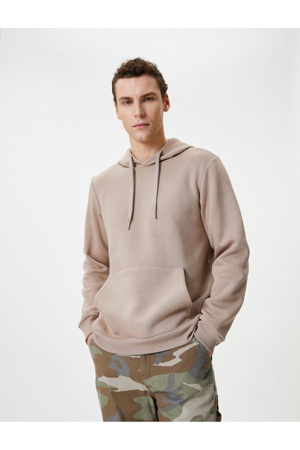 Koton Koton Hooded Sweatshirt Kangaroo Pocket Detailed Long Sleeve