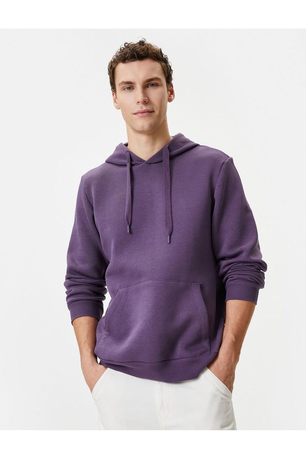 Koton Koton Hooded Sweatshirt Kangaroo Pocket Detailed Long Sleeve