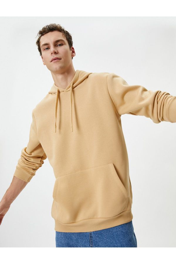 Koton Koton Hooded Sweatshirt Kangaroo Pocket Detailed Long Sleeve