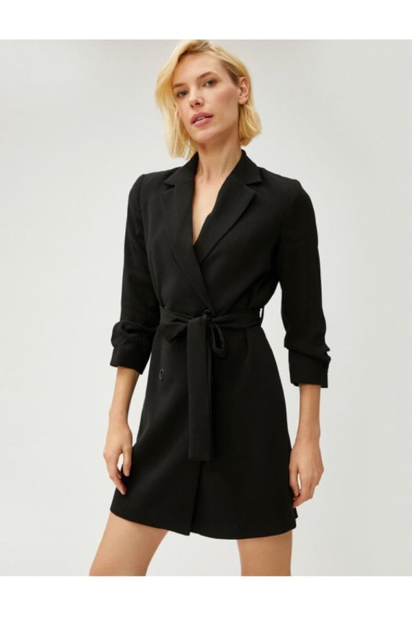 Koton Koton Jacket Dress Double-breasted Buttoned Belted
