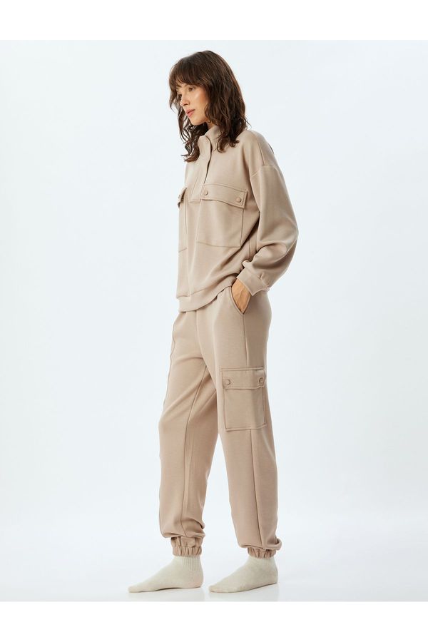 Koton Koton Jogger Pajama Bottoms with Cargo Pocket Knit