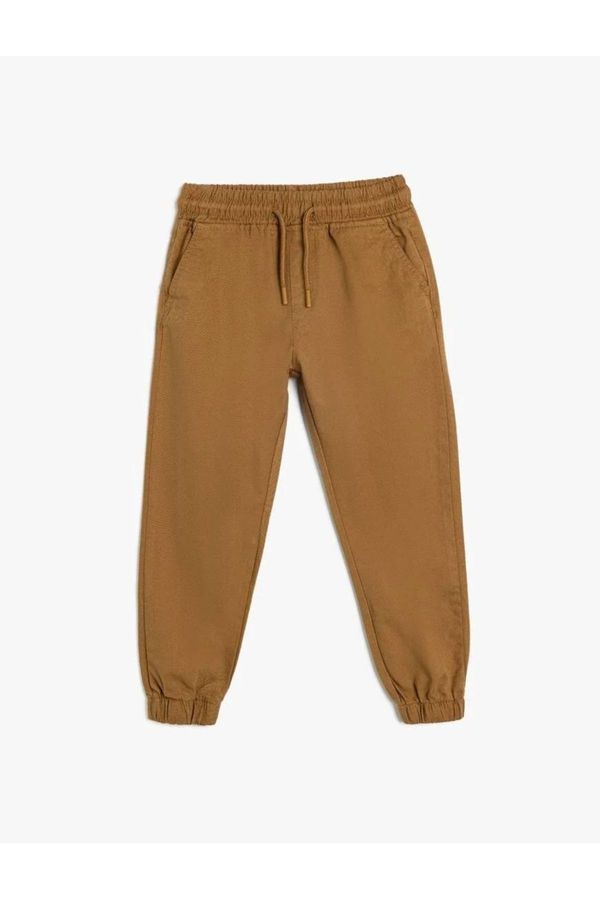 Koton Koton Jogger School Trousers Tied Waist Cotton Pocket