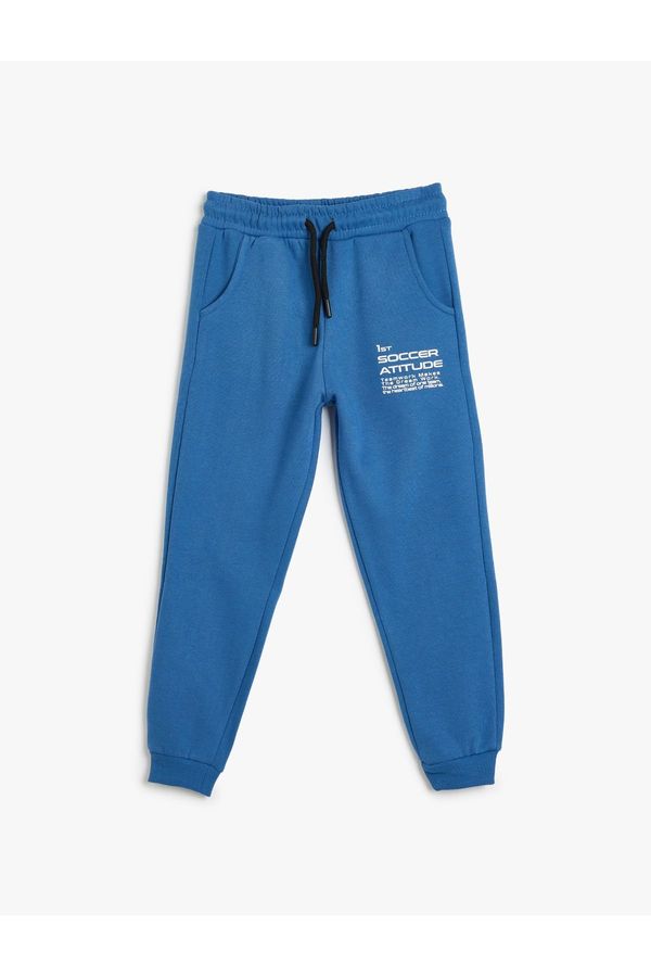 Koton Koton Jogger Sweatpants Color Block Slogan Printed