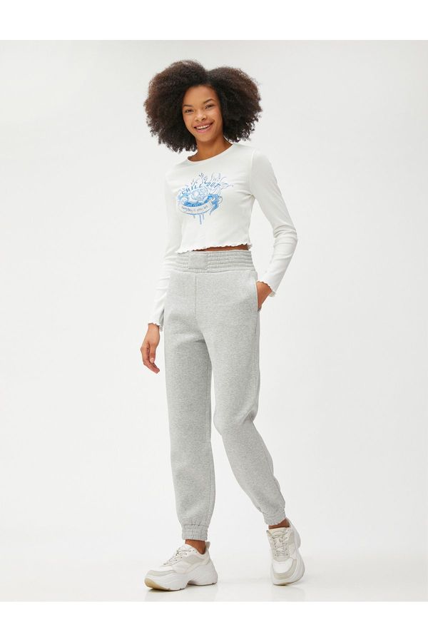 Koton Koton Jogger Sweatpants High Waist Pocket Detailed