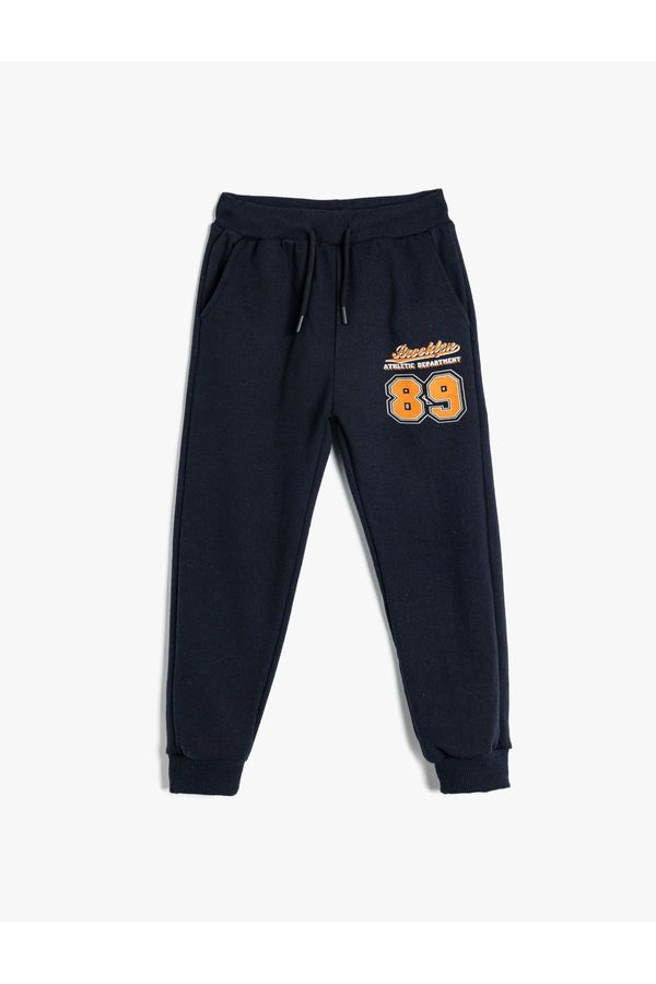 Koton Koton Jogger Sweatpants with Tied Waist and Sports Print Detail