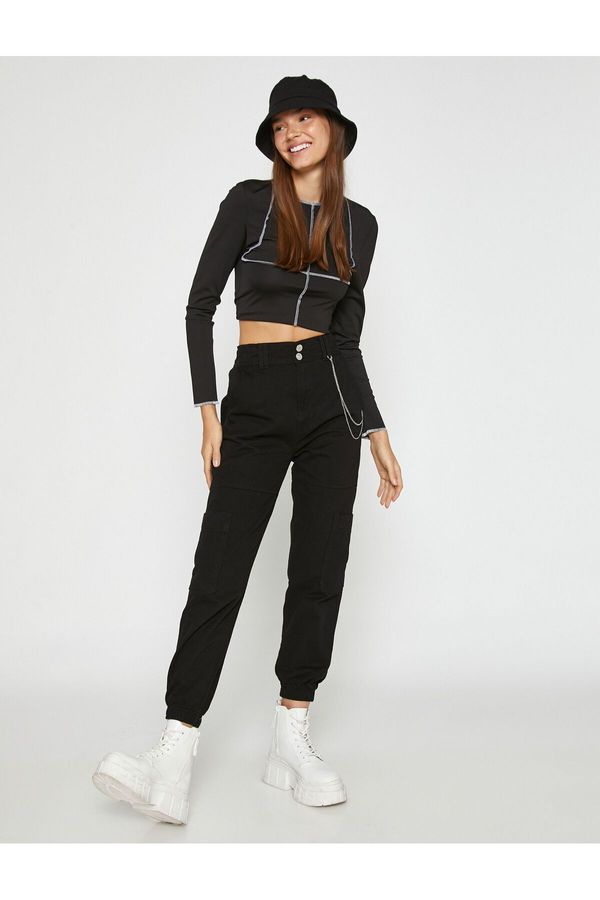 Koton Koton Jogger Trousers with Chain Detail