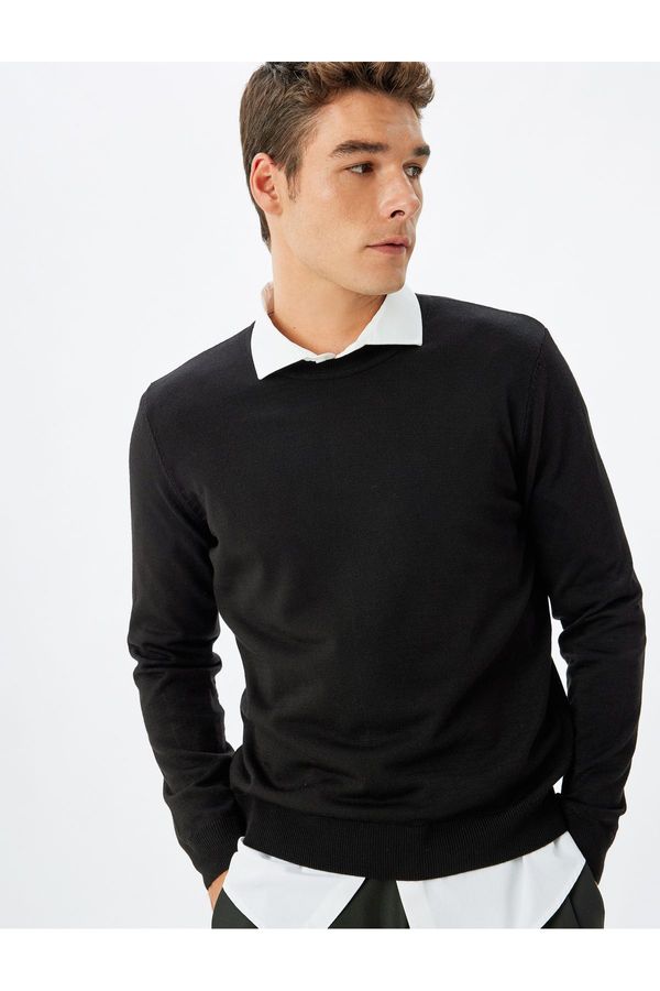 Koton Koton Knitwear Sweater Basic Crew Neck Long Sleeve