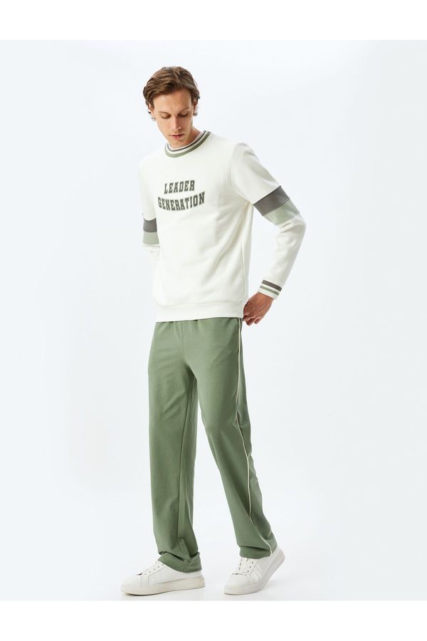 Koton Koton Lace-Up Waist Cotton Pocket Ribbed Sweatpants