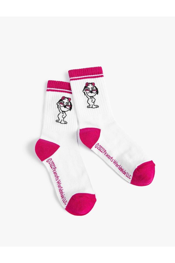 Koton Koton Licensed Cotton Blended Snoopy Socks