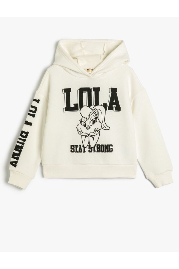 Koton Koton Lola Bunny Hooded Sweatshirt Licensed Long Sleeve Wrap