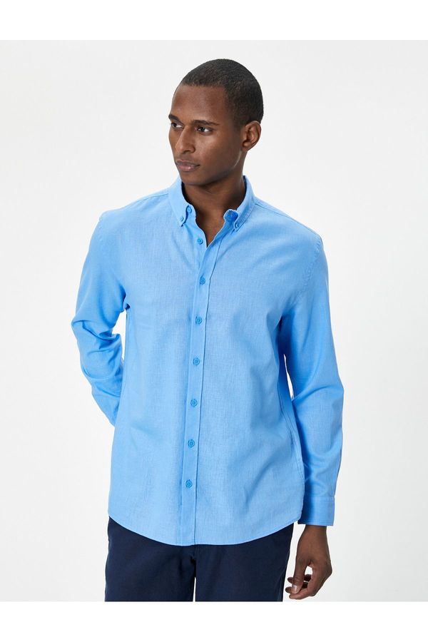 Koton Koton Long Sleeve Shirt Classic Cuff Collar Buttoned