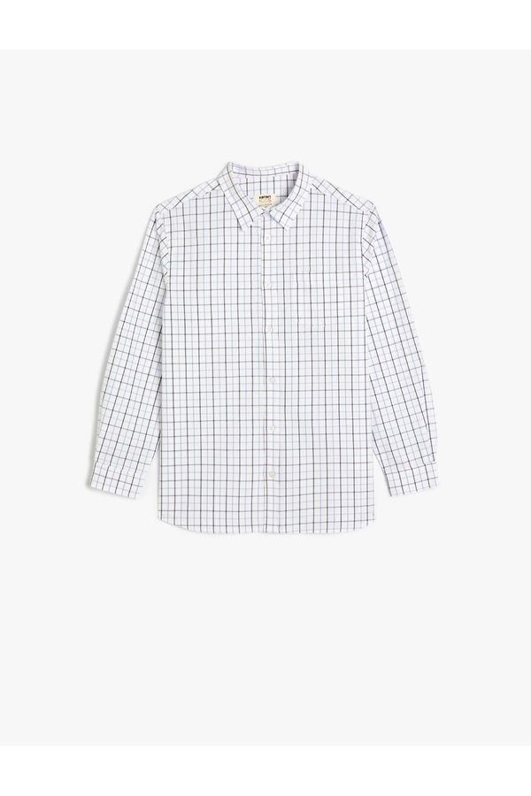 Koton Koton Long Sleeve Shirt Cotton Buttoned Classic Collar