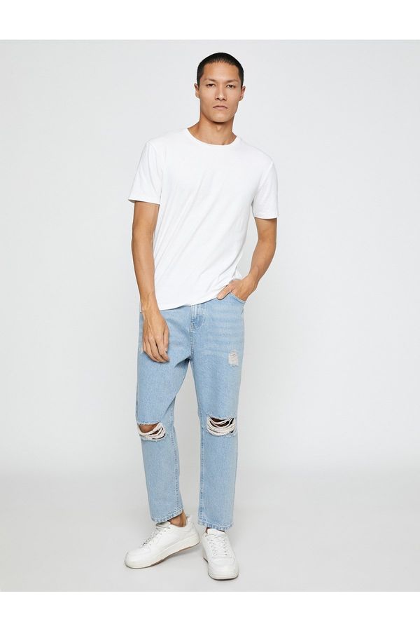 Koton Koton Loose Fit Ripped Trousers - Steve Jean