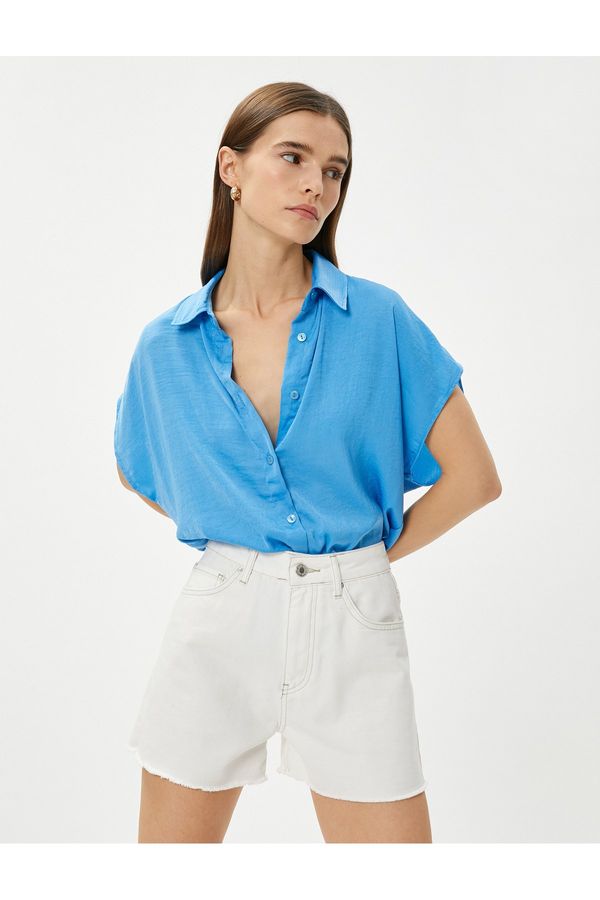 Koton Koton Low-Sleeve Shirt with Buttons