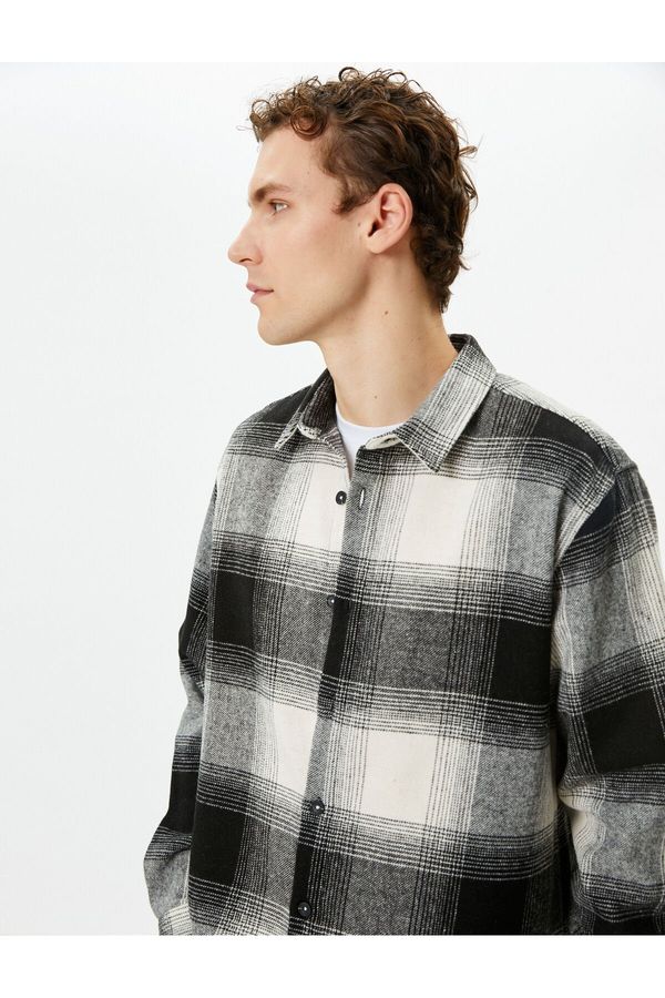 Koton Koton Lumberjack Shirt Buttoned Classic Collar Long Sleeve