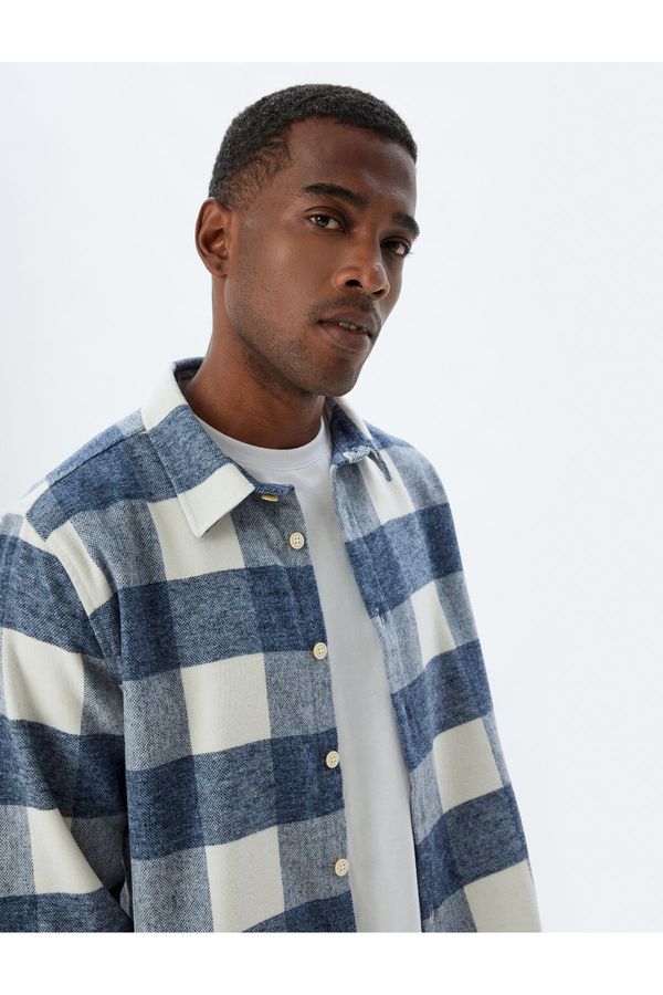 Koton Koton Lumberjack Shirt Long Sleeve Cotton Blend