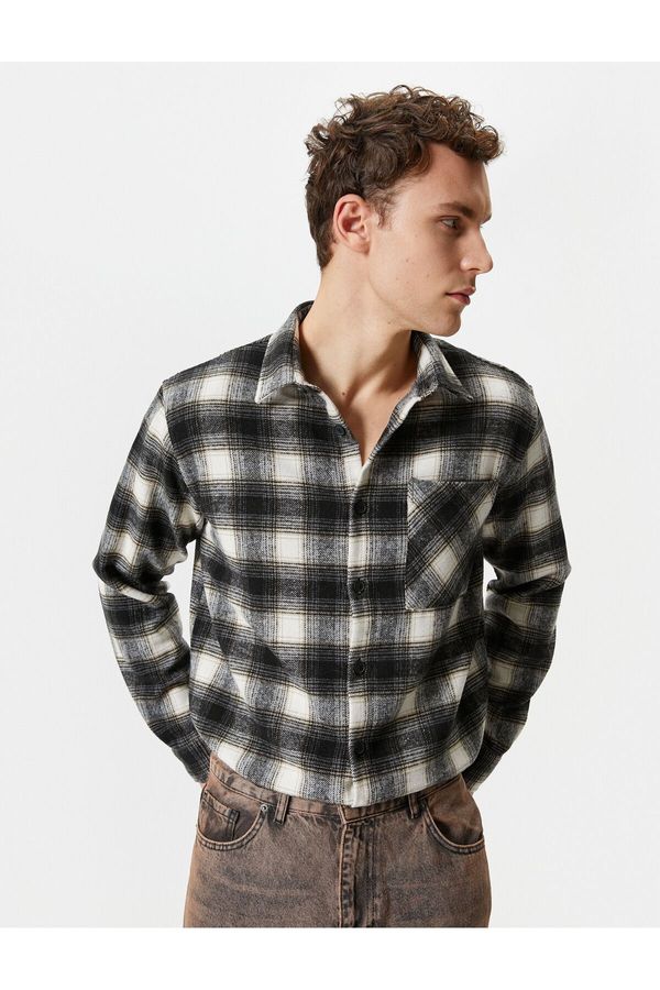 Koton Koton Lumberjack Shirt Pocket Detailed Classic Collar Buttoned Long Sleeve
