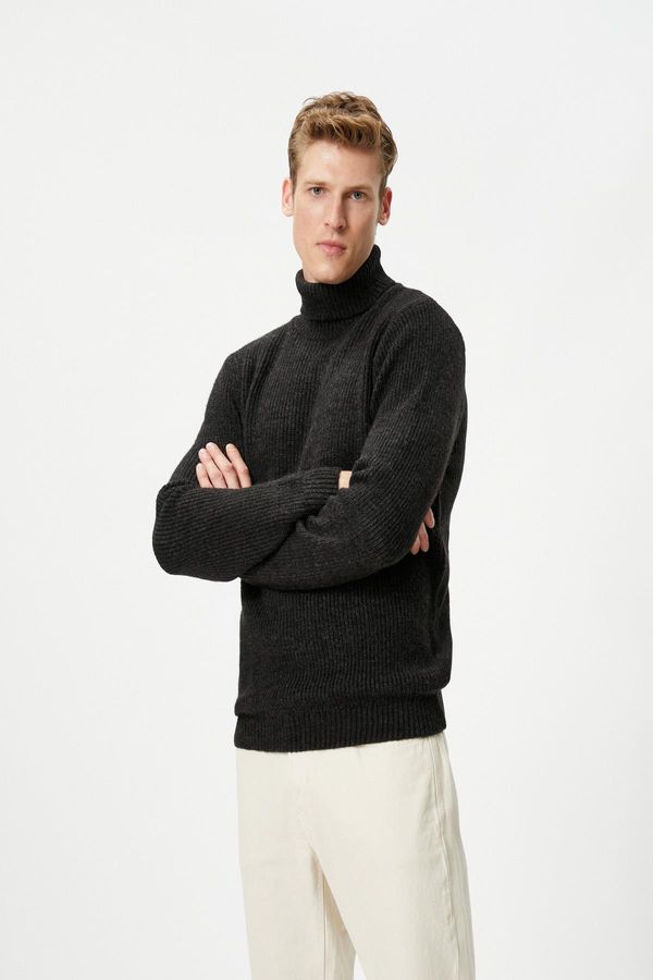 Koton Koton Men's Anthracite Sweater
