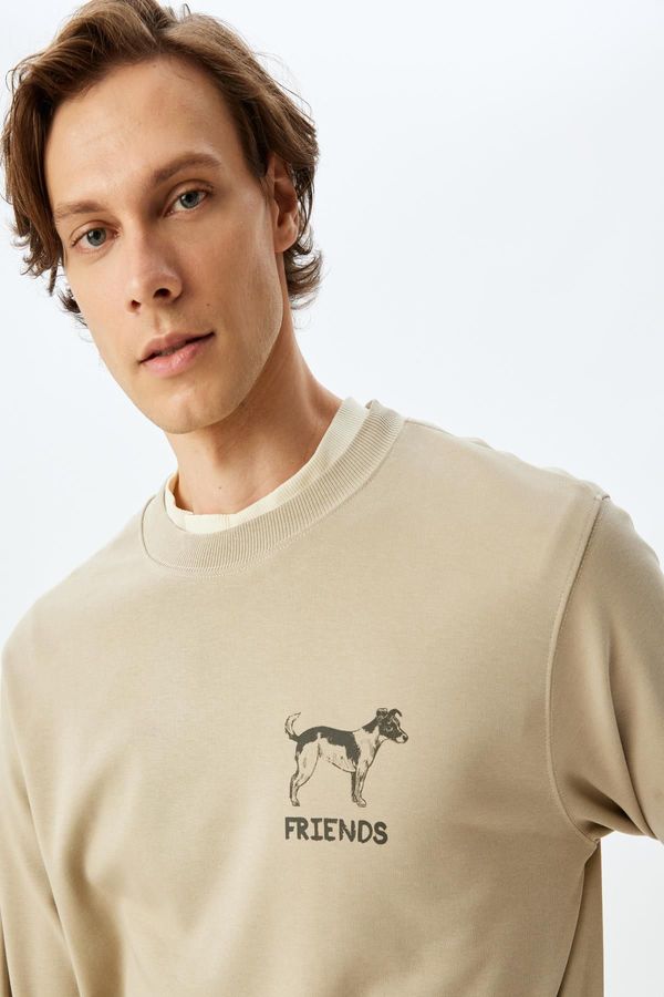 Koton Koton Men's Beige Sweatshirt