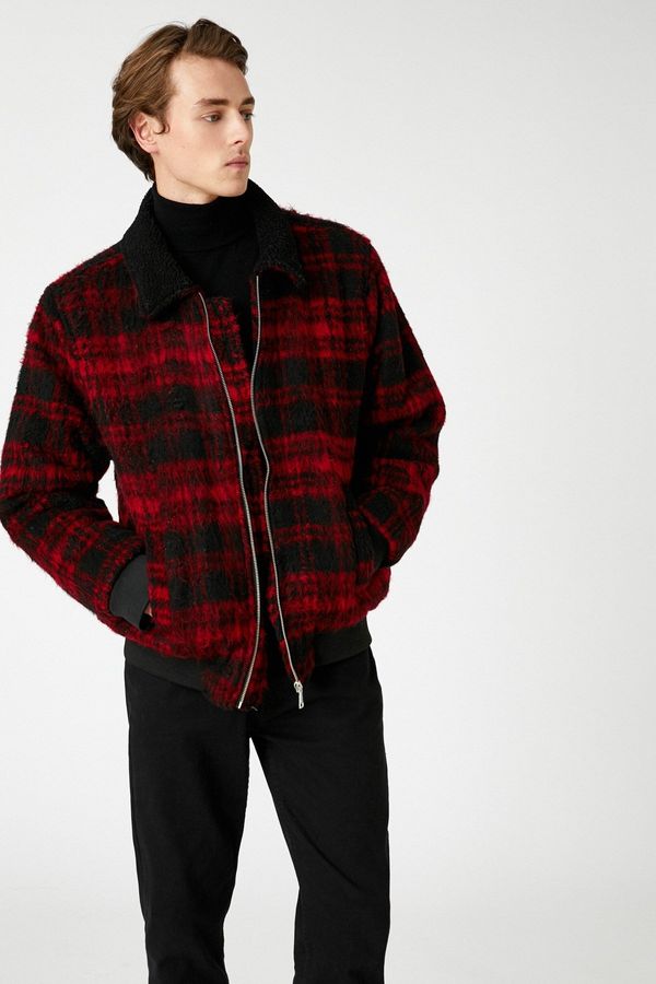 Koton Koton Men's Black Plaid Jacket