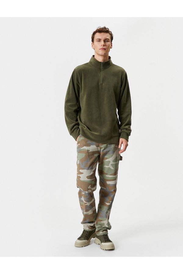 Koton Koton Men's Khaki Sweatshirt