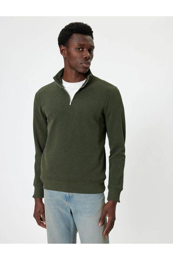 Koton Koton Men's Sweatshirt Khaki 5wam70041mk