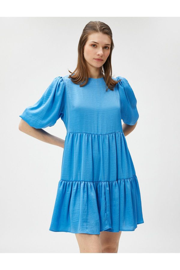 Koton Koton Mini Balloon Sleeve Dress Short Layers