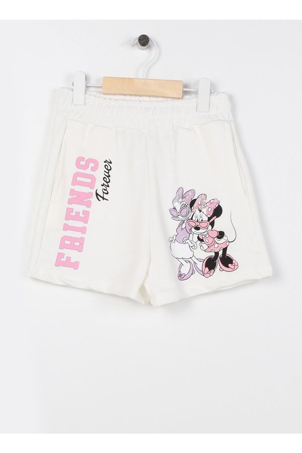 Koton Koton Minnie Mouse And Daisy Duck Shorts With Pockets Tie Waist Cotton