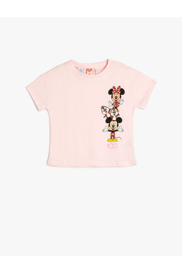 Koton Koton Minnie Mouse T-Shirt Licensed Short Sleeve Crew Neck Cotton