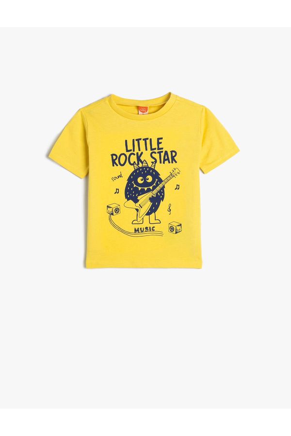 Koton Koton Monster Printed T-Shirt Short Sleeve Crew Neck Cotton