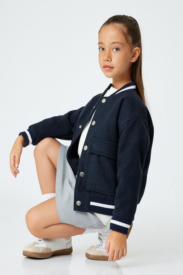 Koton Koton Navy Blue Girl Jacket