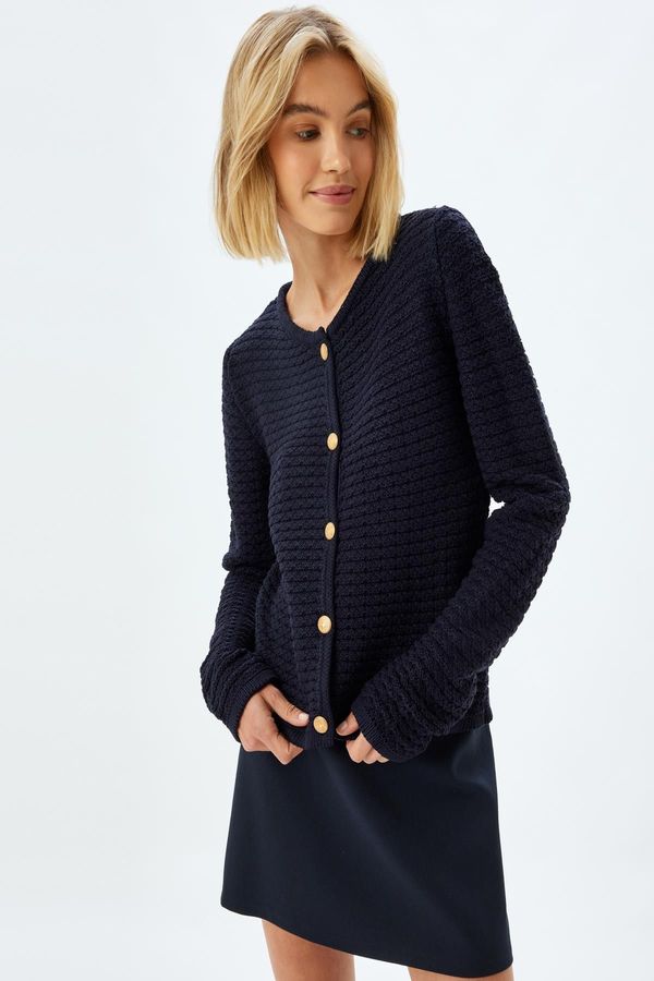 Koton Koton Navy Blue Women's Cardigan