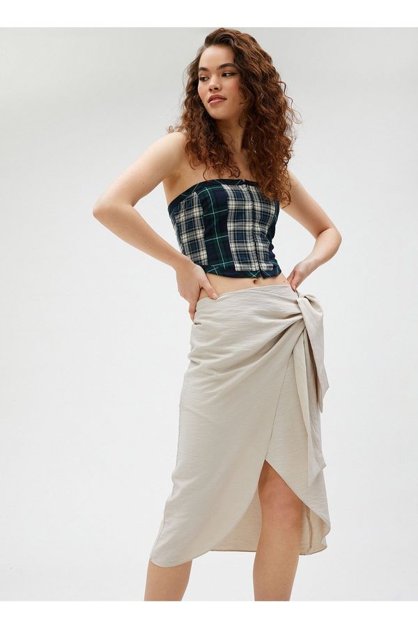 Koton Koton Normal Waist Stone Women's Short Skirt 3sal70015ıw