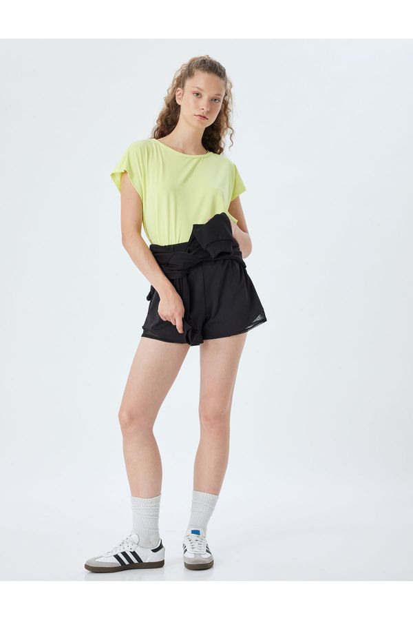 Koton Koton Oversize Sports T-Shirt Basic Crew Neck Short Sleeve