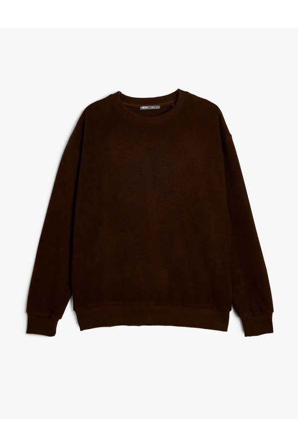 Koton Koton Oversize Sweater Crew Neck Cotton Blend