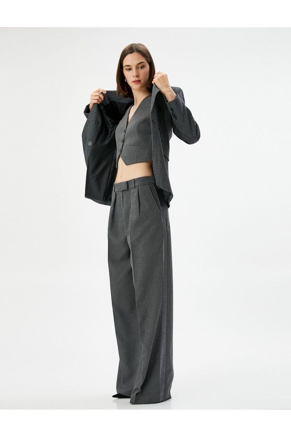 Koton Koton Palazzo Trousers Wide Leg Normal Waist