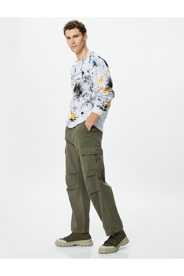 Koton Koton Parachute Trousers Loose Cut with Stopper Cargo Pocket Detail