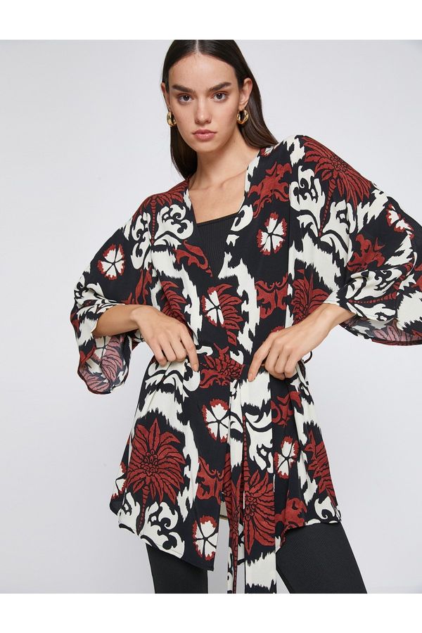 Koton Koton Patterned Belted Kimono