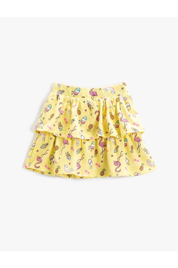 Koton Koton Patterned Skirt with Ruffles