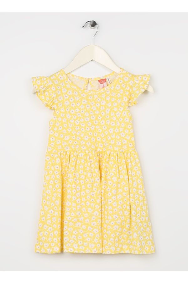 Koton Koton Patterned Yellow Baby Dress Standard 3smg80016ak