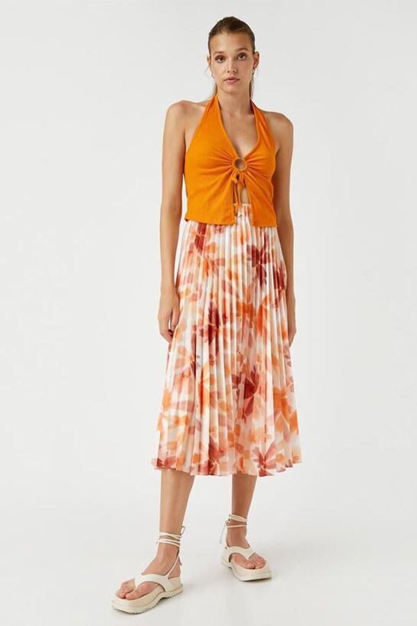 Koton Koton Pleated Midi Skirt